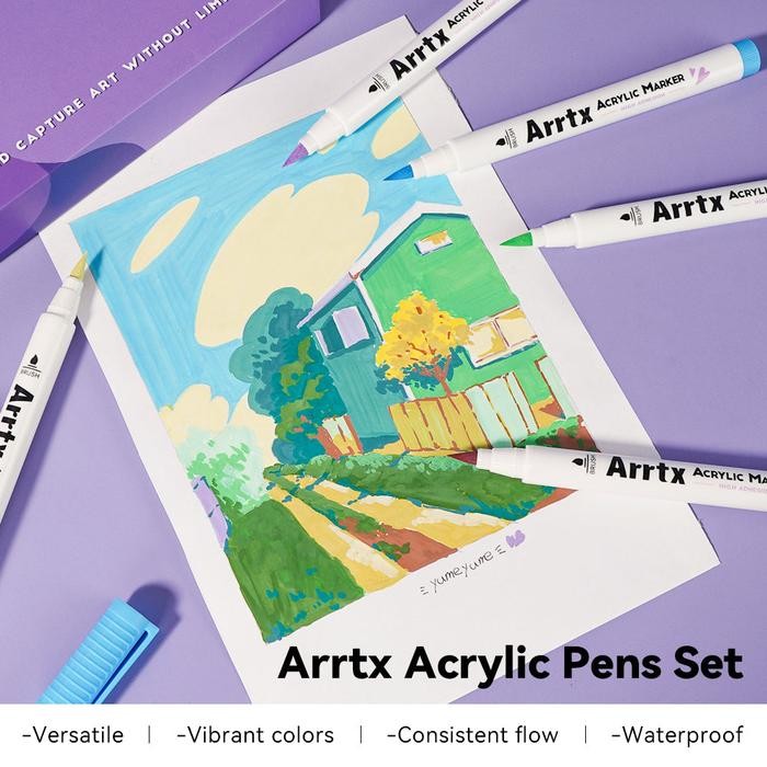 

Arrtx Acrylic Marker Set 30 Colors - Pastel Set Akrilik Marker