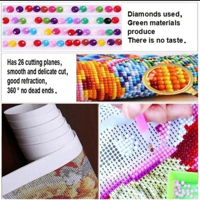 

READY STOK DIAMOND PAINTING SET 5D FULL DRILL ROUND KREATIFITAS ( 30CM X 40CM )KETERAMPILAN DAN