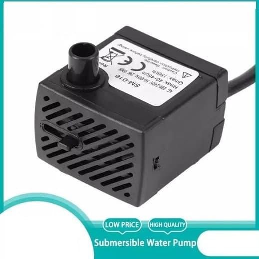 Submersible Water Cooling Pump Pompa Air Mini Aquarium Ac 220V