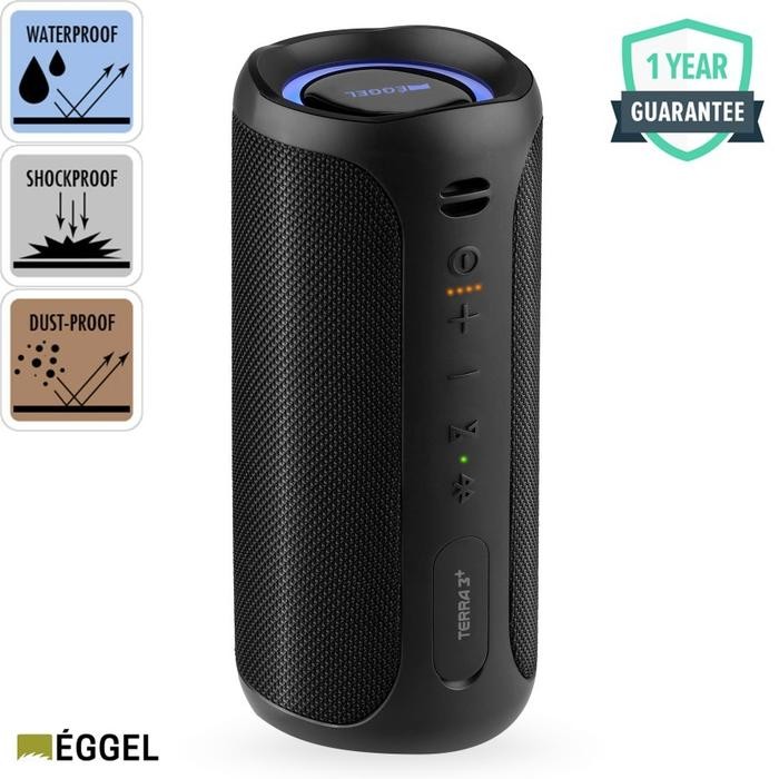 Eggel Terra 3 Plus + Waterproof Bluetooth Speaker With Rgb Lights