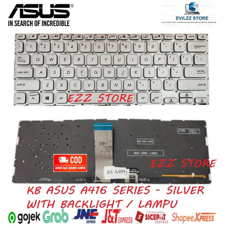 KEYBOARD ASUS A416 A416E A416EA A416EAO A416EP A416J SILVER BACKLIGHT