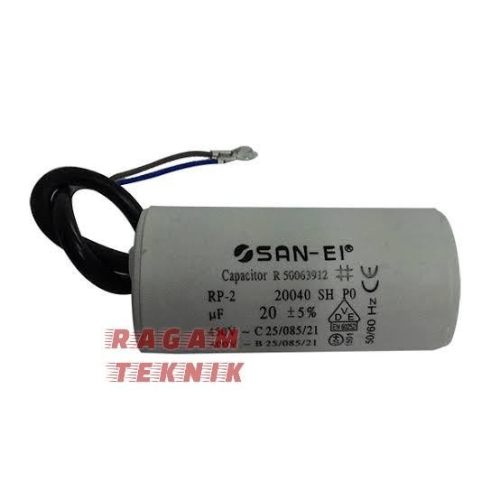 Kapasitor Pompa Air San Ei 20 Uf Mikro Bulat 450 Volt Capasitor San-ei