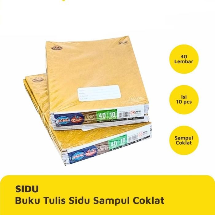 

Buku Tulis SIDU 40 Lembar Cover Coklat 1 Pack isi 10 pcs ationery