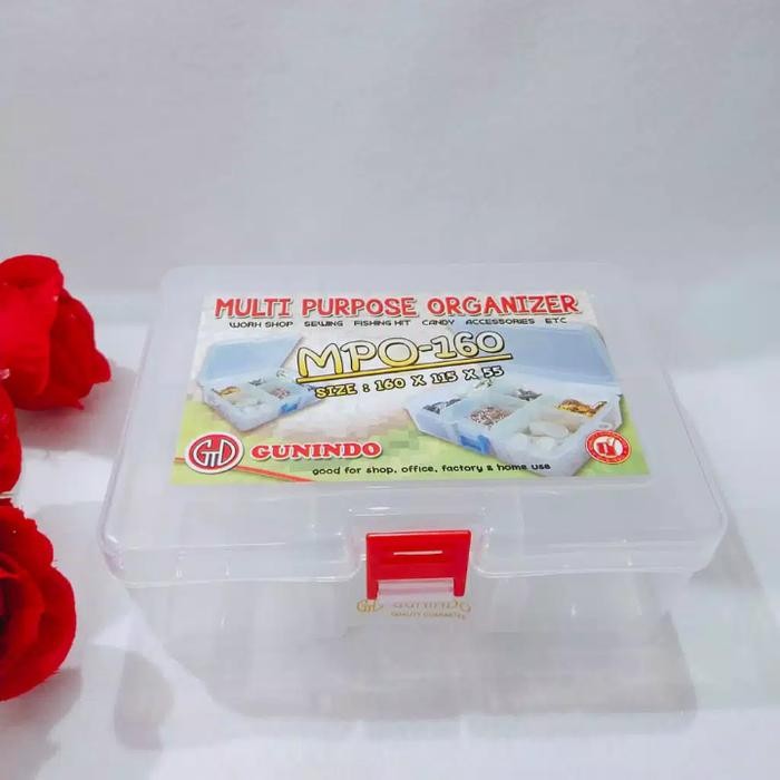 

Kotak Box Sekat 6 MPO 160 Multi Purgpose Organizer Multibox Gunindo