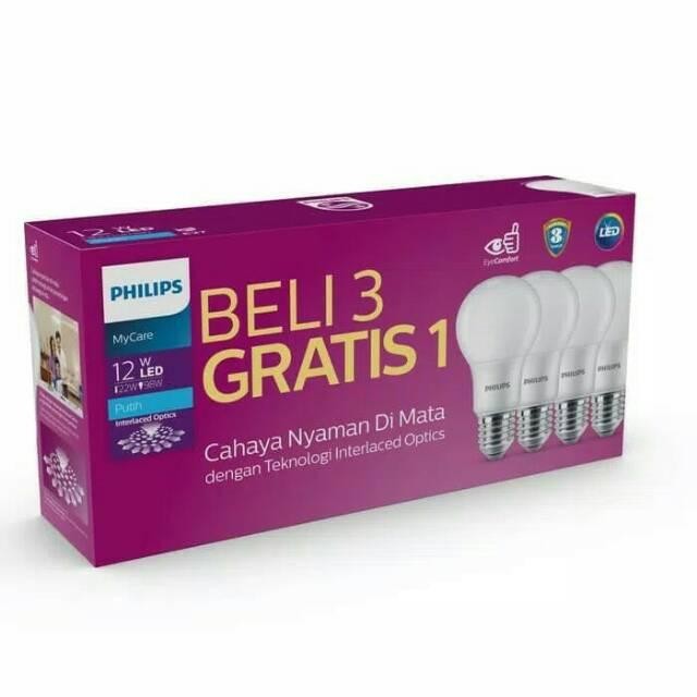 Lampu Multipack Philips led bulb 12W 12Watt 12 Watt MyCare