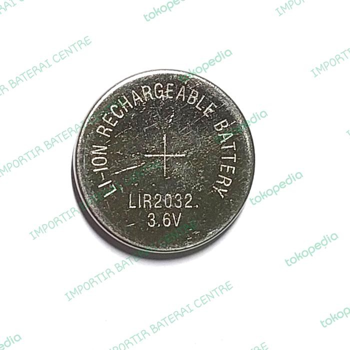 Baterai LIR2032 Lir2032 LIR 2032 3,6Volt Li-ion Rechargeable