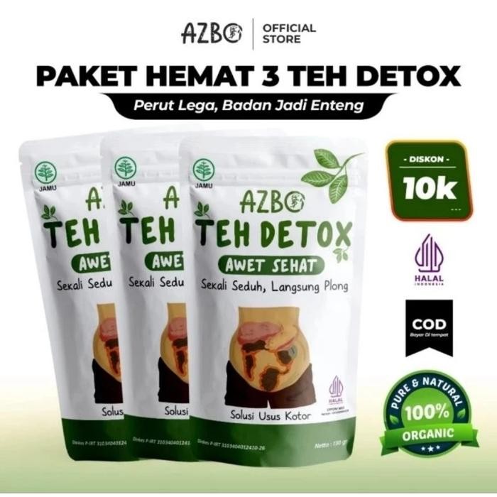 

azbo teh detox herbal, rempah alami , herbal tea