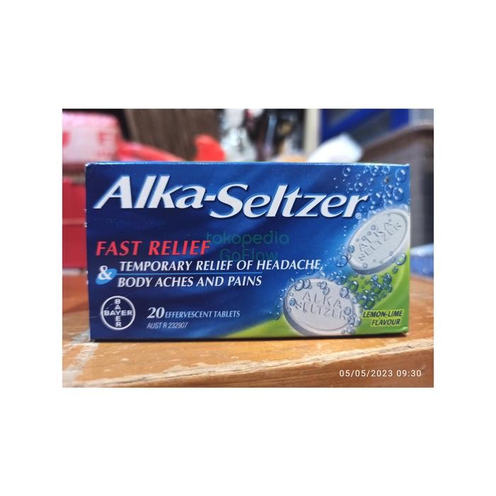 

Alka Seltzer hangover relief lemon lime flavour Isi 20