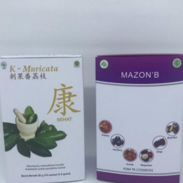 

paket mazon b dan muricata isi 10 sachet