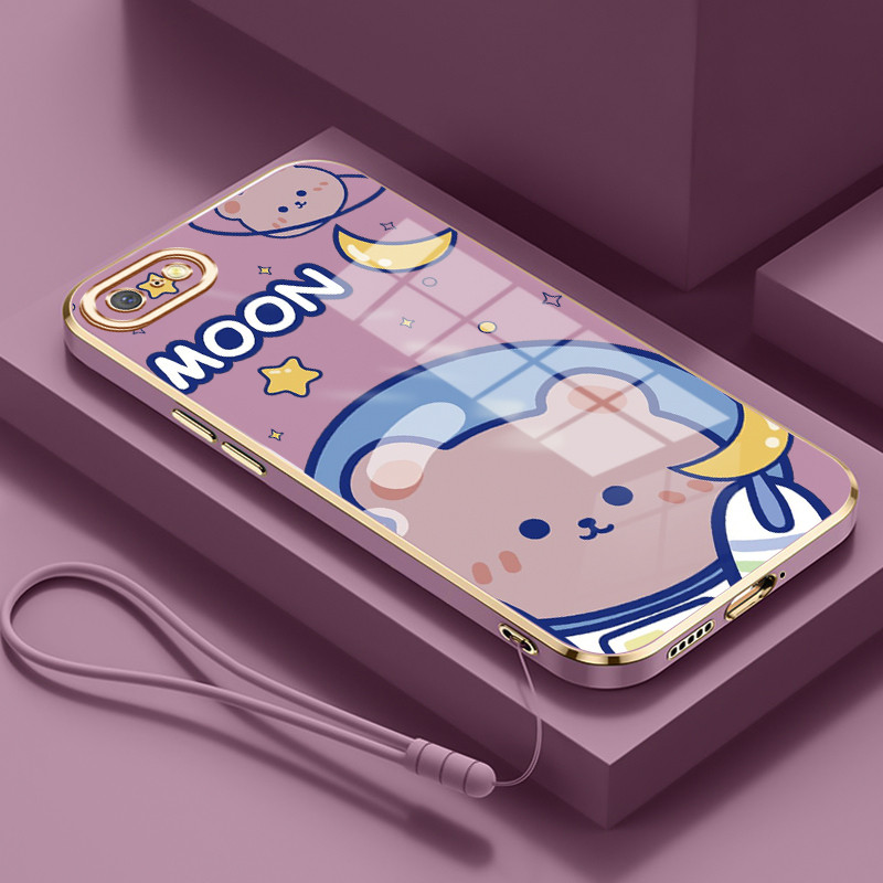 Casing Untuk OPPO A71 A71K Case Casing Astronot beruang kecil silikon tahan HP Softcase Kasing elect