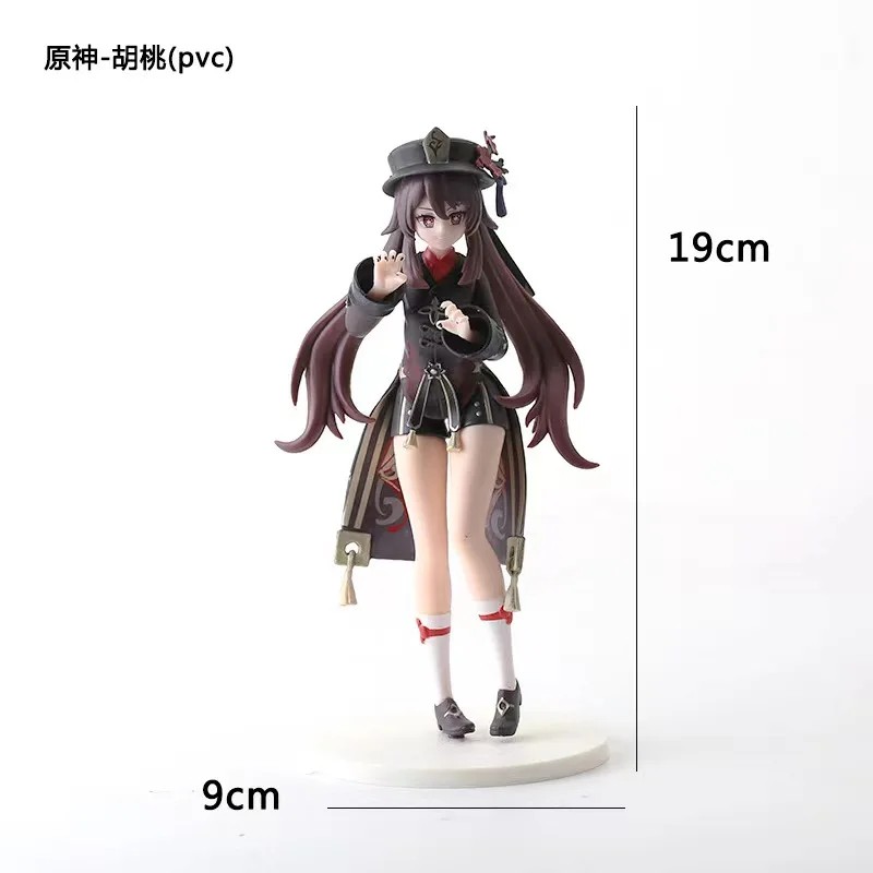Genshin Impact Hu Tao Raiden Shogun Kawaii Cartoon Action Figures Model Doll Toys Collectible
