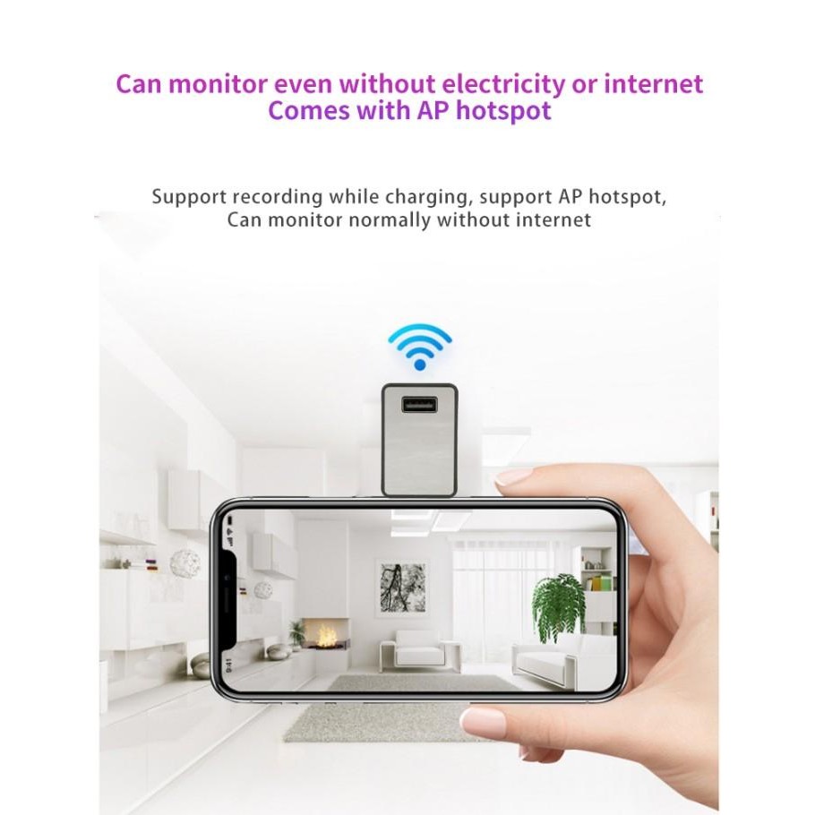 3MP Spy Cam Hidden Kamera Cctv Mini USB Charger Spy Camera Cctv Wifi