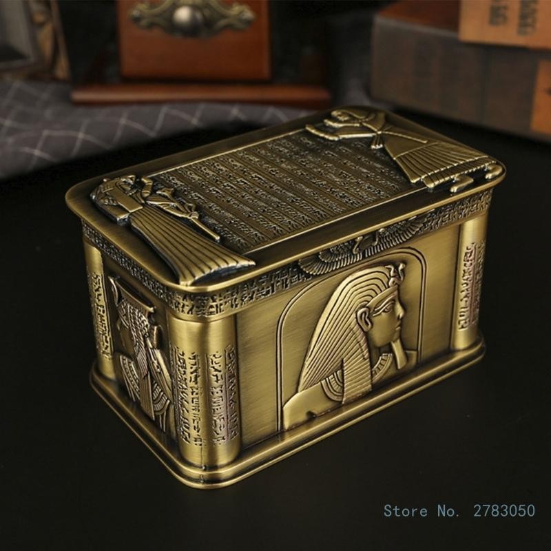 Vintage Rectangular Antique Storage Cases Women Trinket Jewelry Box