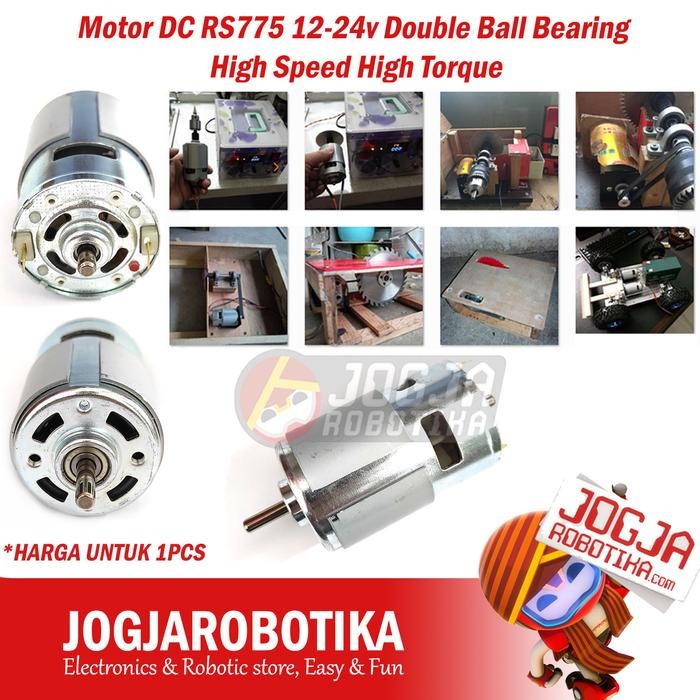 MOTOR DC RS775 12-24V DOUBLE BALL BEARING HIGH SPEED HIGH TORQUE 775