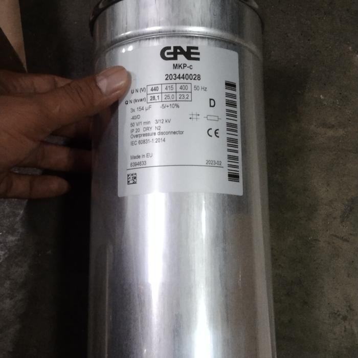 KAPASITOR 25KVAR/CAPASITOR 25KVAR CAPACITOR GAE MKPC 25KVAR 3P 415V