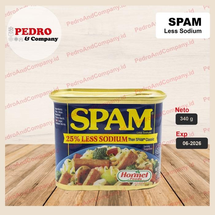 

Spam less sodium 340 gram - daging kaleng babi