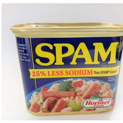 

HORMEL FOODS SPAM 25% LESS SODIUM / DAGING BABI DALAM KALENG 340 GR
