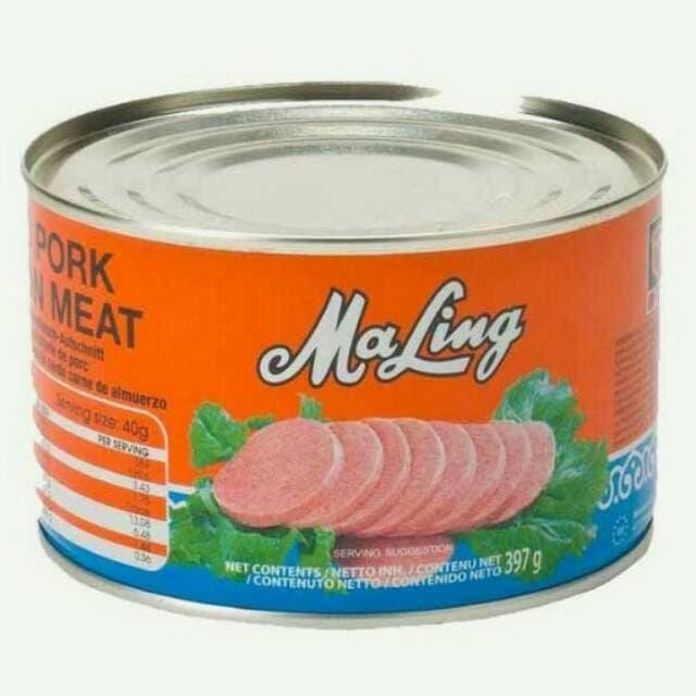 

Maling kaleng / Ma Ling babi / Luncheon meat / makanan kaleng 397 gr
