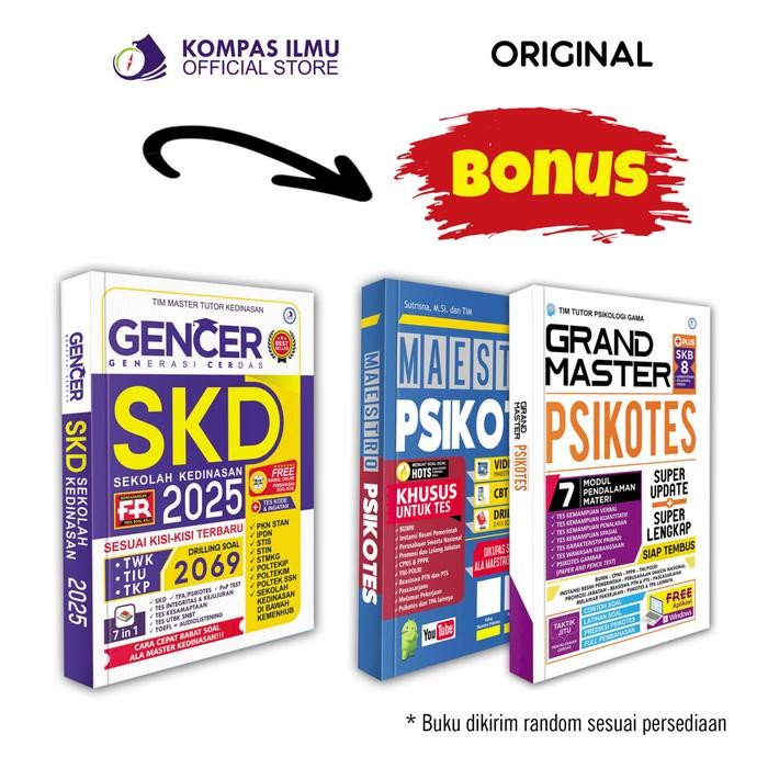 Buku Tes SKD KEDINASAN Terlengkap GENCER SKD Kedinasan 2025 Terbaru + Bonus Psikotes