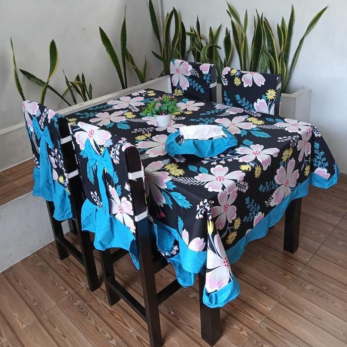 Cover Sandaran Kursi 4 Taplakn Meja Makan Terbaru Bisa Dicuci Terbatas