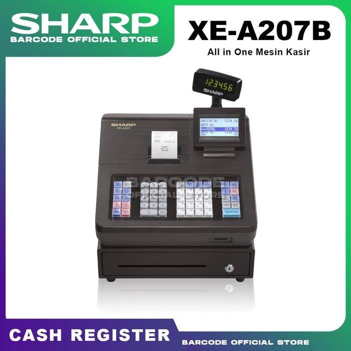 Cash Register Sharp Xe-A207B - Mesin Kasir Sharp 207 Hitam
