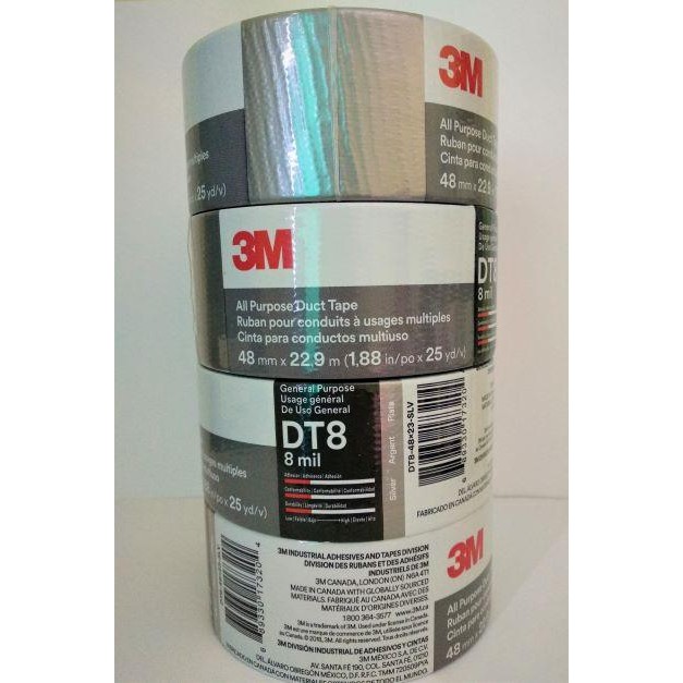 

3M Dt8 All Purpose Duct Tape 48Mm X 25 Yard - Silver
