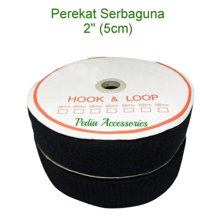 

Magic Tape/ Velcrostrap Pengikat Serba Guna 2Inch 5Cm ( 1 Set ) Hitam