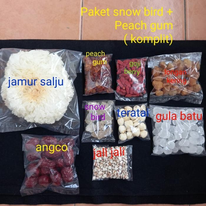 

Paket Snow Berd Nest + Peach Gum Dessert ( komplit )