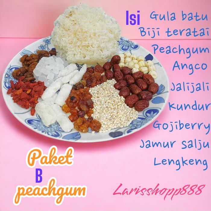 

Peach Gum Dessert Lengkap Tao Jiao Minuman Collagen + Komplit