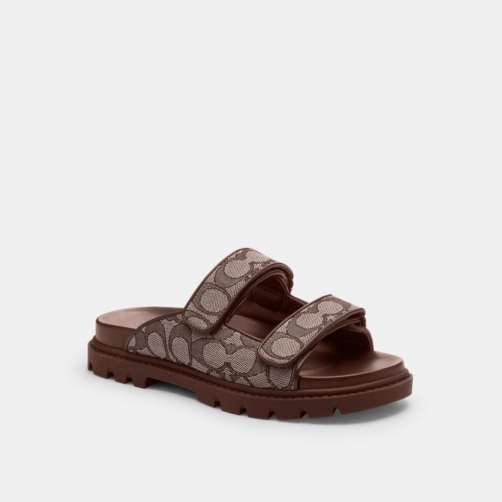 Coach Logo Two Band Sport Slide - Sandal Wanita