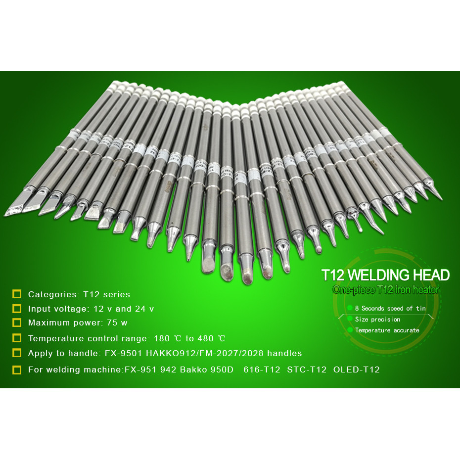 

T12 Soldering Iron tips Replacement Various models of Tip Electric Soldering Iron Tip T12- K KU I