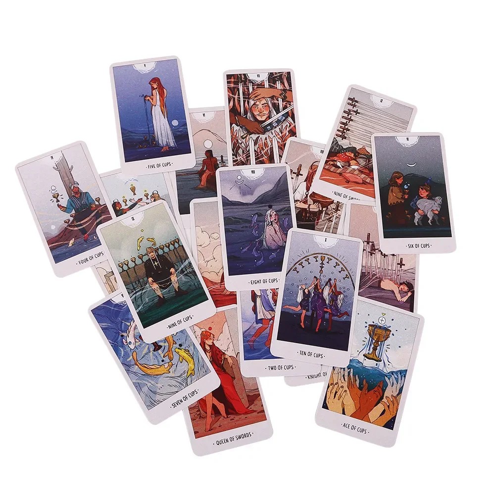 

1Pcs Deck Tarot White Numen A Sacred Animal Tarot Cards Prophecy Divination Deck English Version