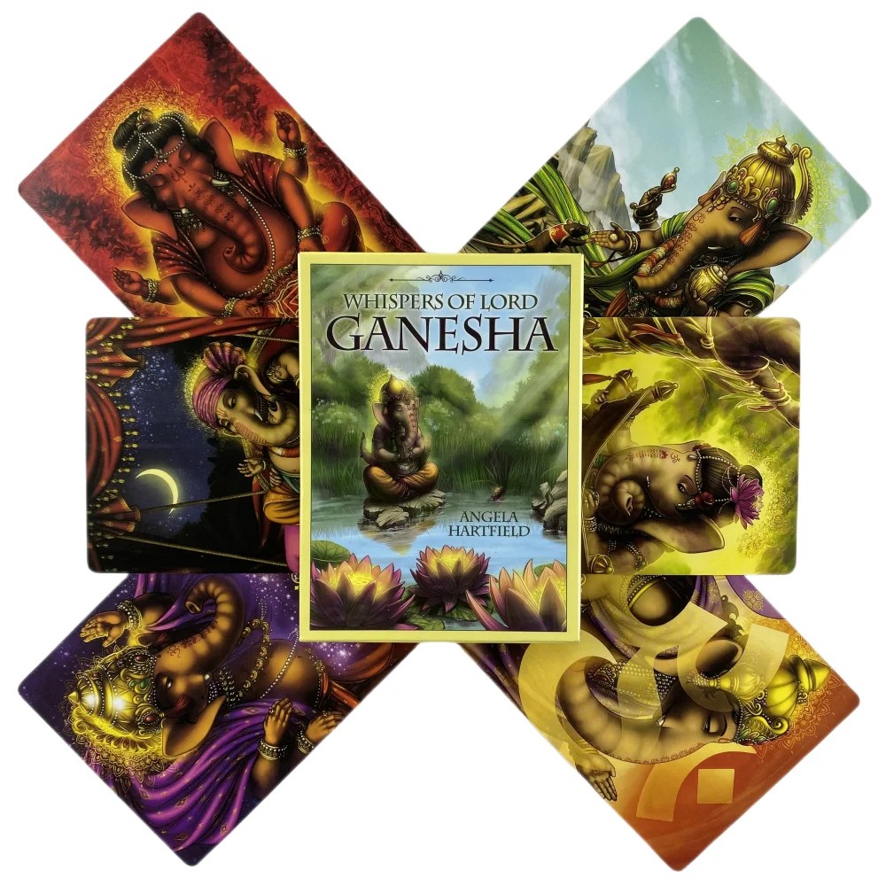 

1Pcs Deck Tarot Whispers of Lord Ganesha Oracle Tarot Card Deck 50 Cards Full Color Board Card