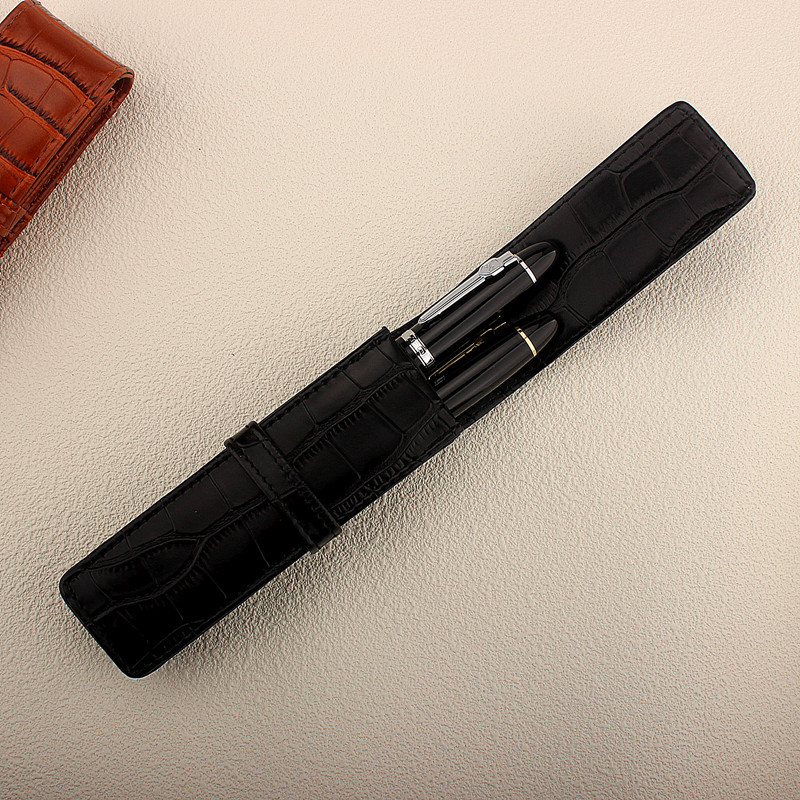 

Leather Pen Holder Brown Fountain Pen Pouch Pencil Holder Handmade Ballpoint Pen Protective Sleeve