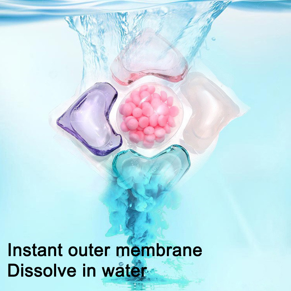 

50Pcs Laundry Detergent Soap Box 5 in 1 Detergent Liquid Capsule Ball Laundry Cleaning Washing