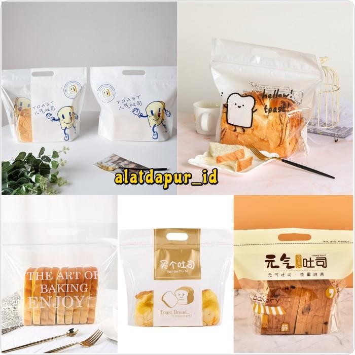 [Allthebest] 10pcs plastik roti tawar tebal ziplock kantong plastik roti tawar