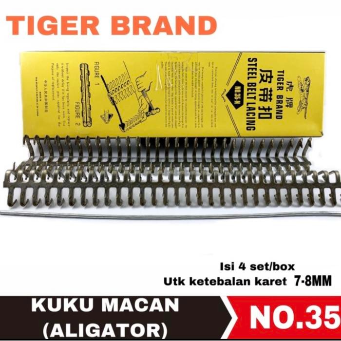 TIGER STEEL BELT LACING ALIGATOR KUKU MACAN NO.35
