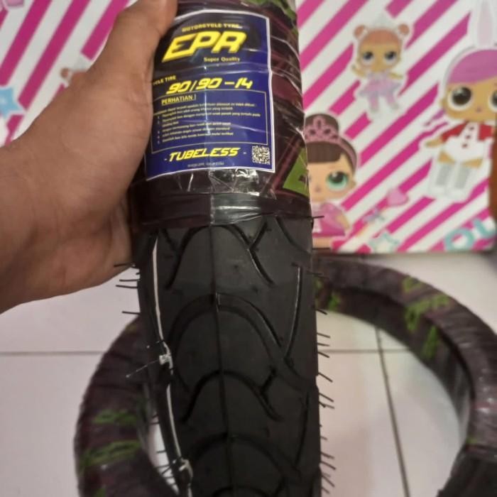 (Allthebest) paket 1 pasang ban tubles/non tubles motor matic ring 14 FREE PENTIL 