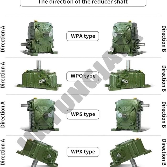 GEAR BOX SPEED REDUCER WPA 80 RATIO 10 - 60 // GEARBOX WPA 80 // GIRBOK WPA 80 // JUAL GEARBOX WPA