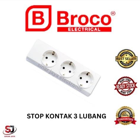 (Allthebest) BROCO STOP KONTAK 3 LUBANG / TERMINAL BROCO 3 LUBANG / STOP