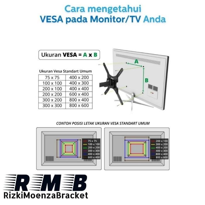 (Allthebest) Braket / Bracket TV Swivel 32 40 42 50 55 Inch Bisa Geser