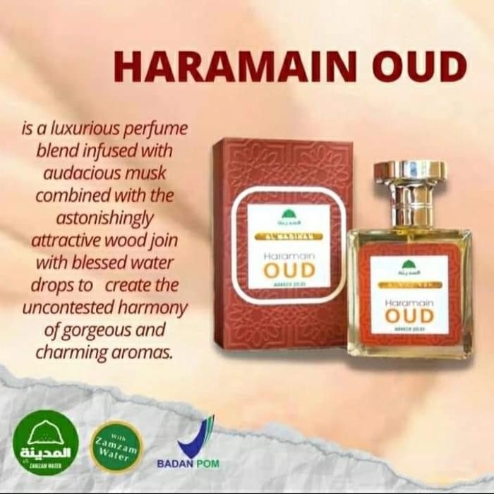 

Haramain Oud Almadinah With Air Zam Zam Parfum Original 50 Ml