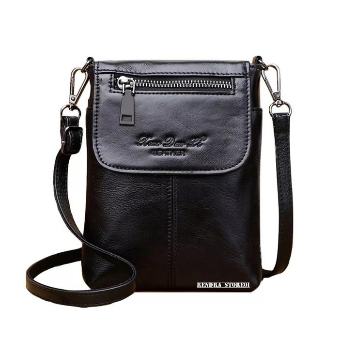Tas selempang wanita tas hp kulit sapi asli tas santai wanita import