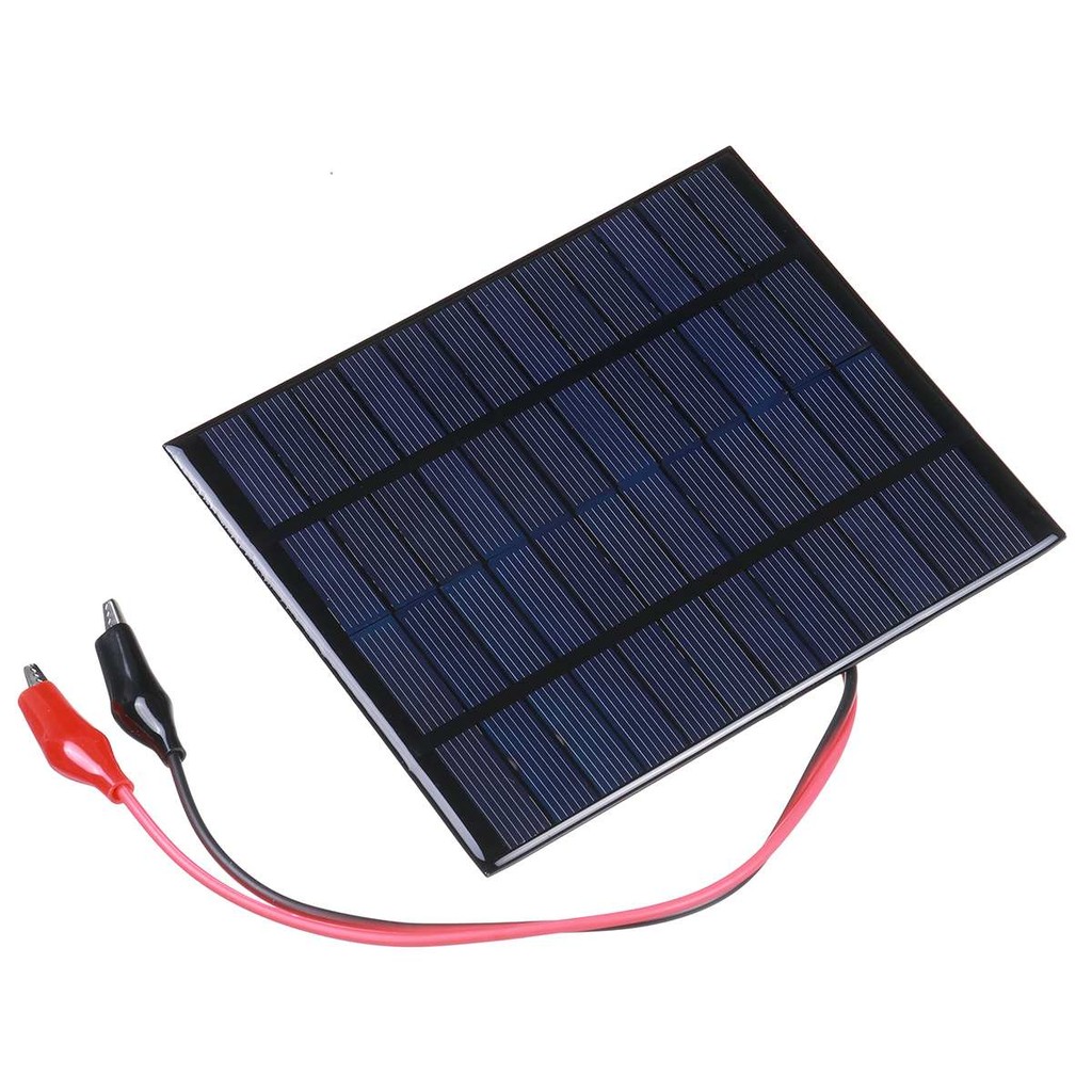 5W Solar Panel 12V Polycrystalline Silicon Solar Cell DIY Cable