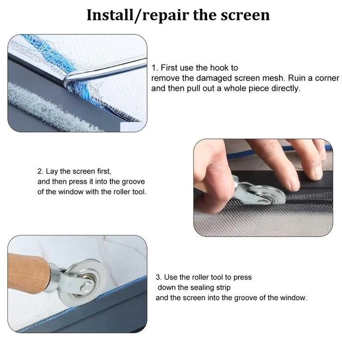

Alat Potong Kasa Rol Renovator Window Installation Screen Door 2In1 - Jn69