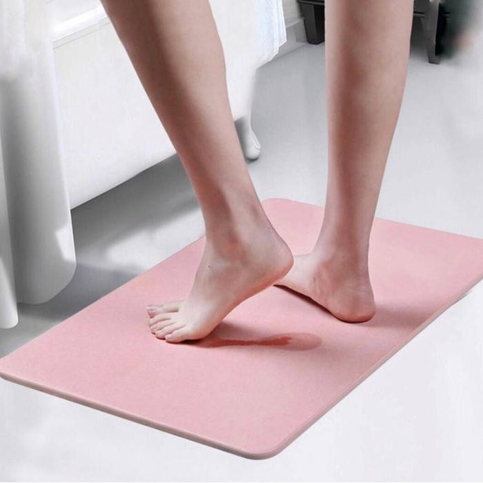 Keset Kamar Mandi Diatomite / Keset Super Serap Anti Air Original Batu