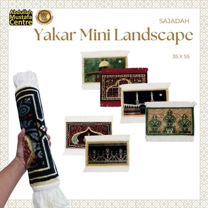 (Grosir 10 Pcs ) Sajadah Travel Yakar Mini Landscape/Sajadah Mini Turkey/Sajadah Yakar Mini Haji