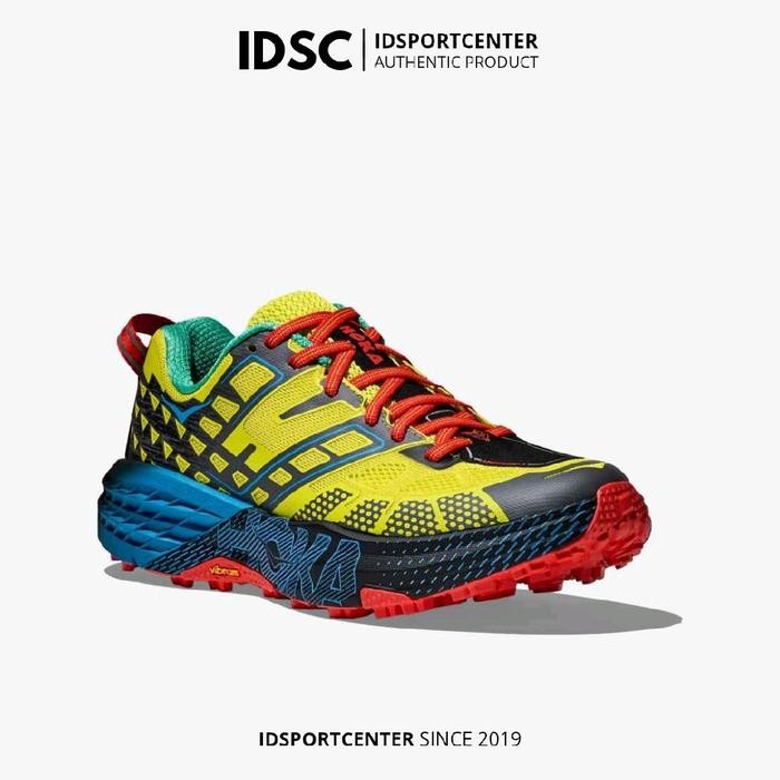 Hoka Speedgoat 2 Unisex Trail Running Shoes - Hoka Citrus / Hoka Blue