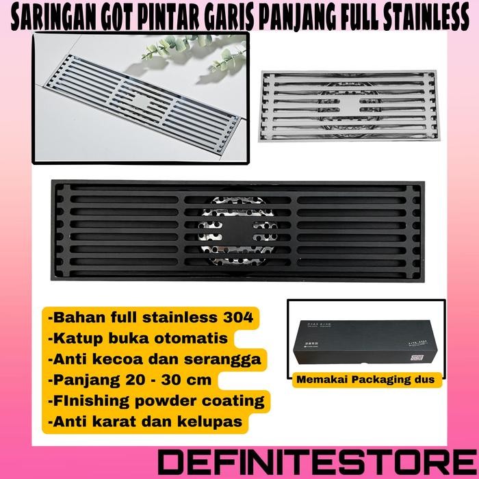 DISKON Floor Drain Panjang Saringan Kamar Mandi Panjang Saringat Got Smart Floor Drain Kamar Mandi