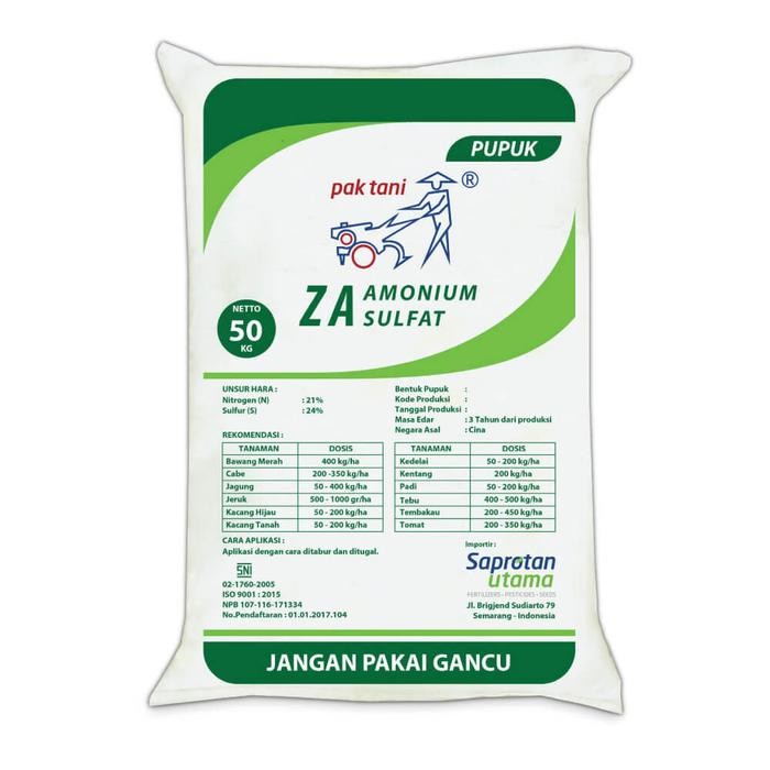 Pupuk Za 1 Kg Respack Pak Tani Amonium Sulfat Pupuk Tanaman